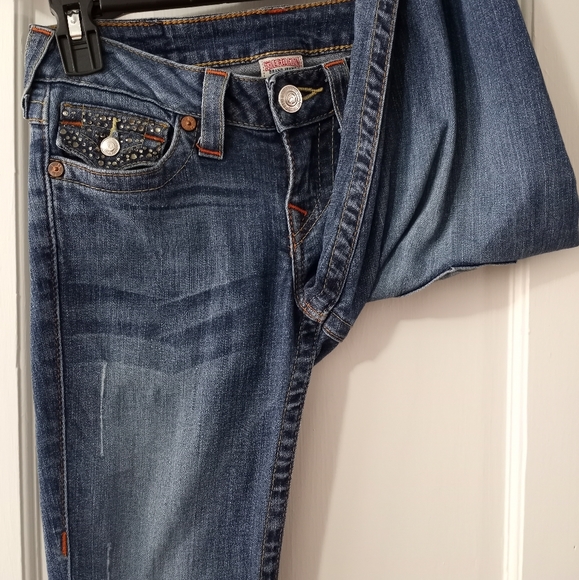 True Religion High Rise Boot Cut Embellished Jeans Women's Size 26 - Picture 7 of 14